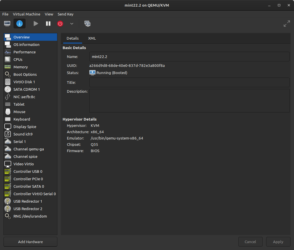 Configure virtual hardware